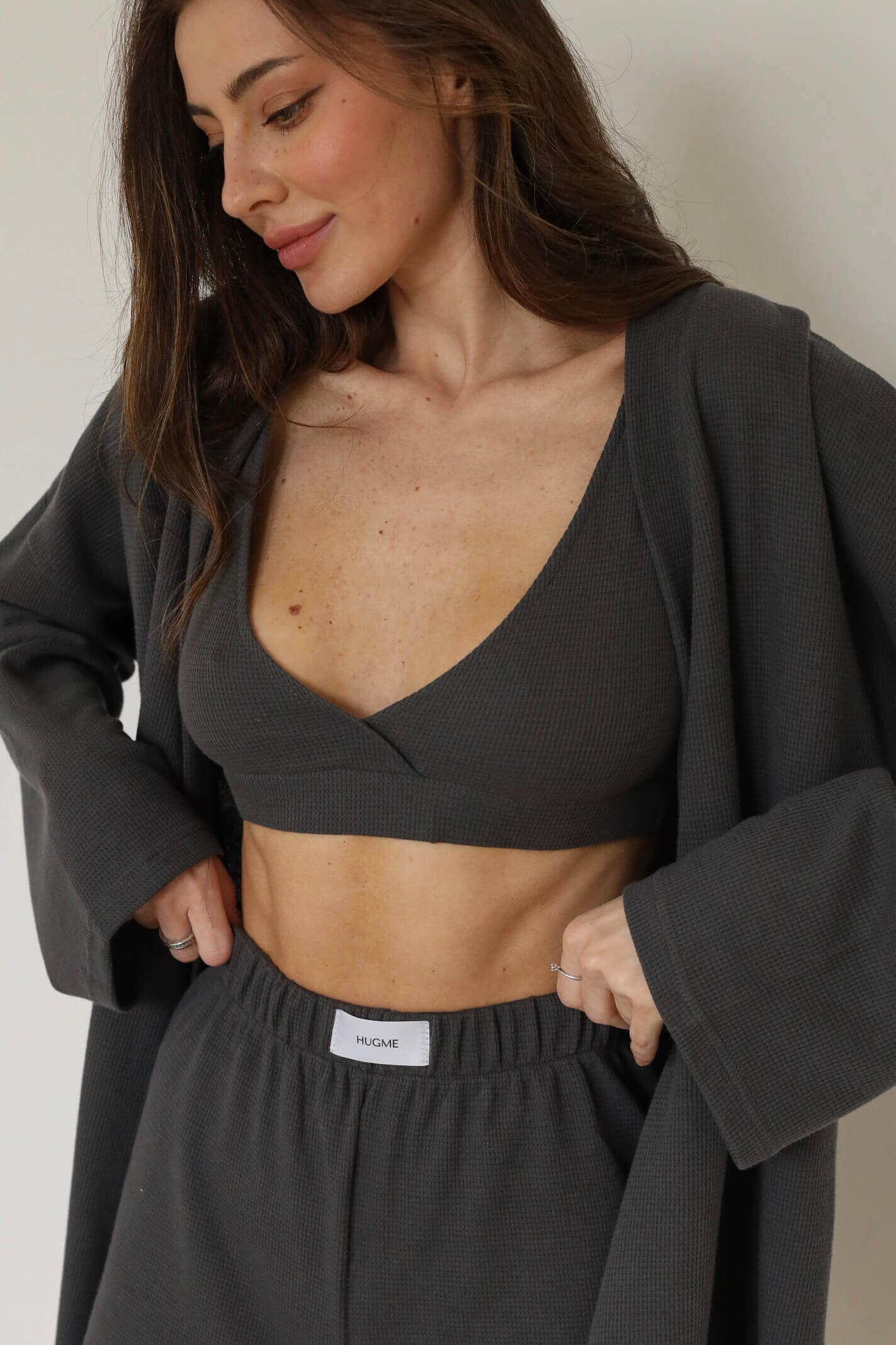 Топ Waffle - Сірий, XXS