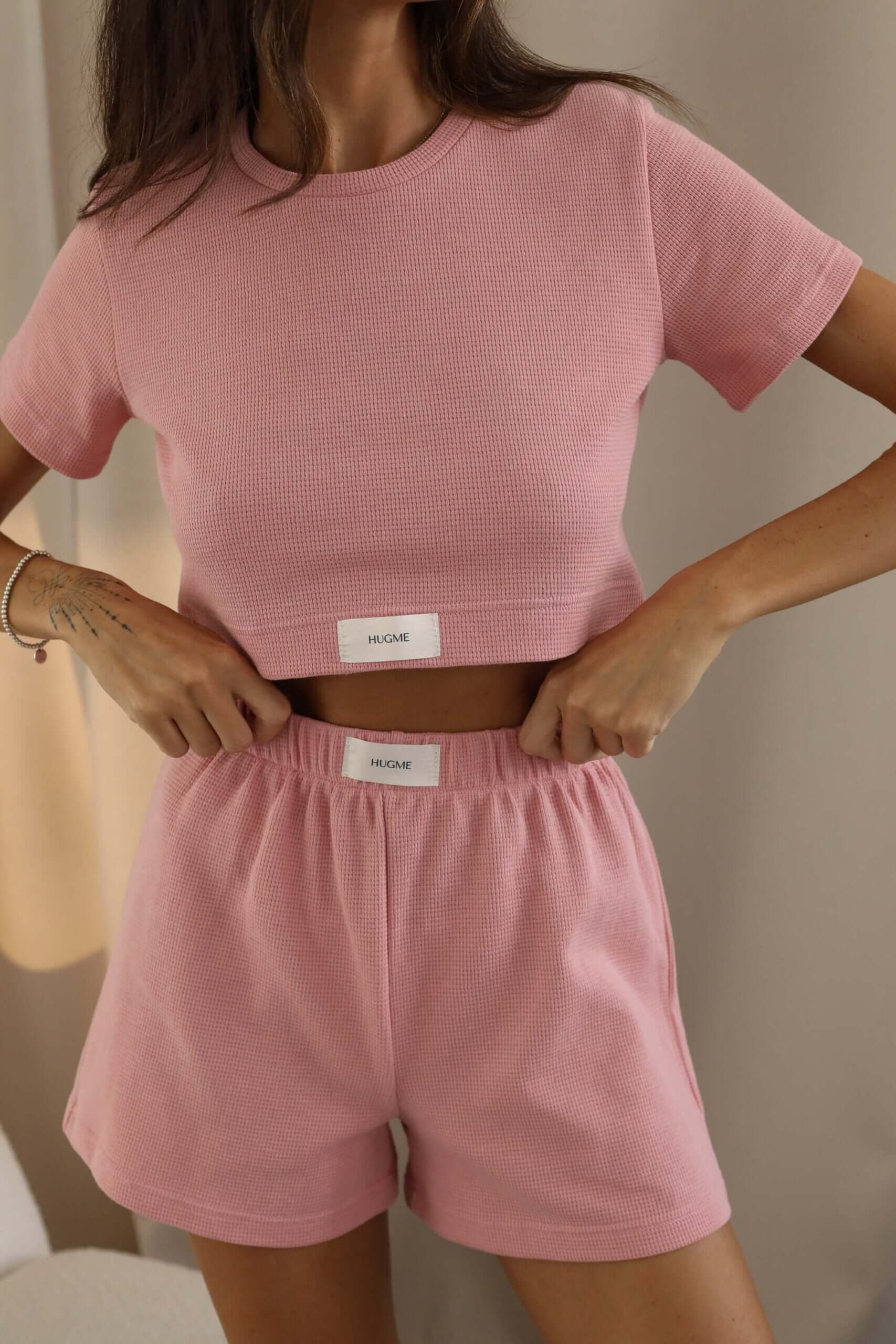 Футболка Waffle - Рожевий, XS